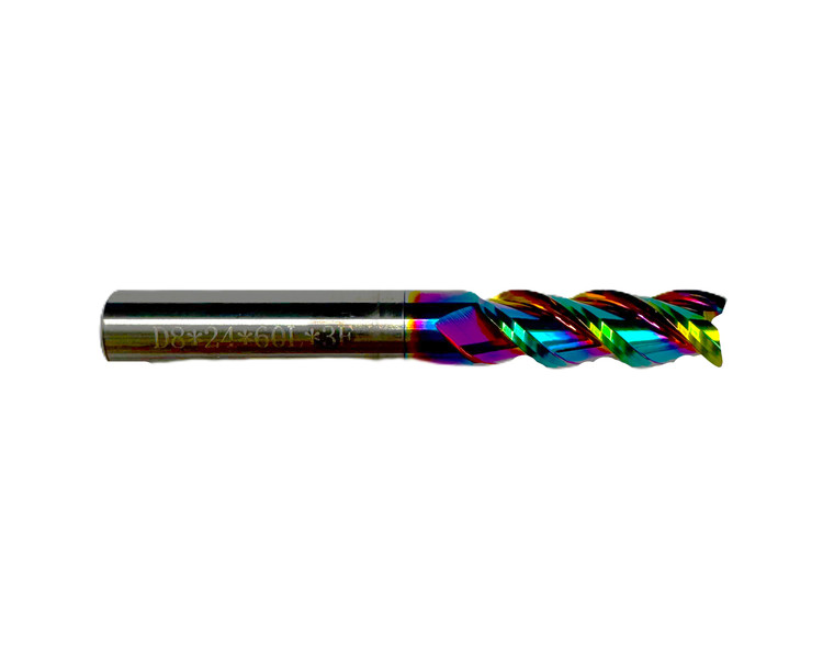 فرز انگشتی آلومینیوم تراش برند AZ مدل HRC55 Endmill for Alu-3F-8.0*24*8D*60L