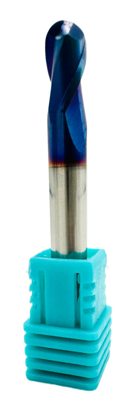 فرز انگشتی برند AZ بال نوز / سر گرد (Ball Nose End Mill) R3 X 50L X 2T HRC65