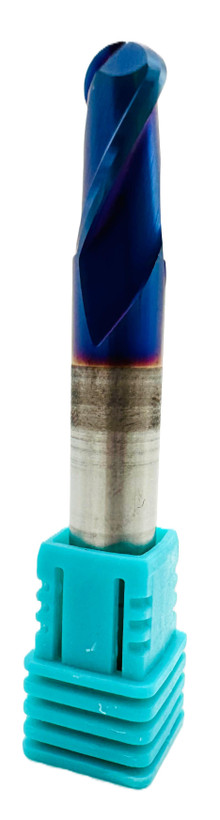فرز انگشتی بال نوز / سر گرد (Ball Nose End Mill) R4 X 60L X 2T HRC65