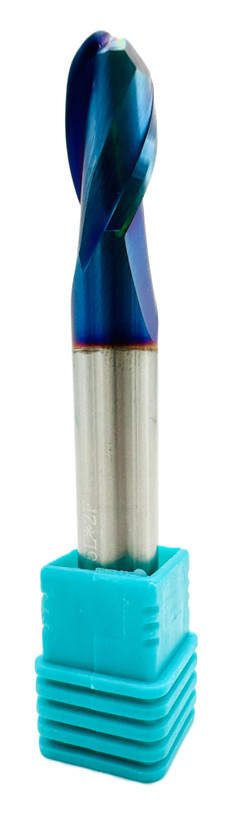فرز انگشتی بال نوز / سر گرد (Ball Nose End Mill) R3 X 75L X 2T HRC65