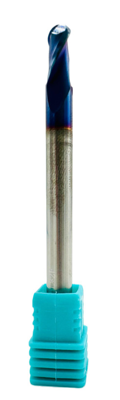 فرز انگشتی بال نوز / سر گرد (Ball Nose End Mill) R5 X 75L X 2T HRC65
