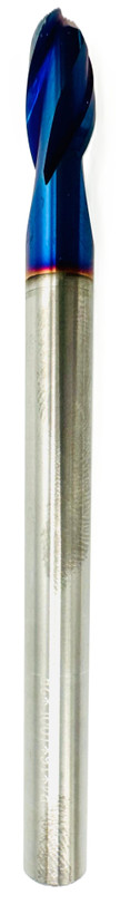 فرز انگشتی بال نوز / سر گرد (Ball Nose End Mill) R4 X 100L X 2T HRC65