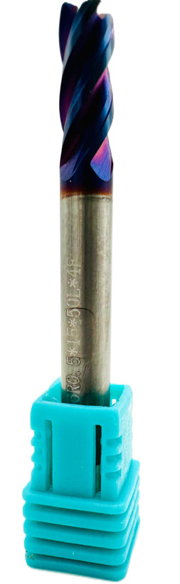 فرز انگشتی گوشه گرد / توروس (Corner Radius / Torus End Mill) 6R0.5 X 50L X 4T HRC65 CORNER RADIUS
