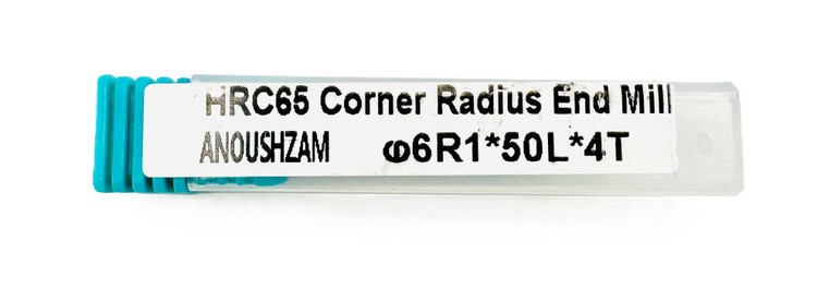فرز انگشتی گوشه گرد / توروس (Corner Radius / Torus End Mill) 6R1 X 50L X 4T HRC65