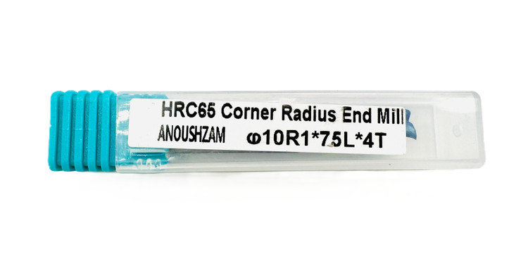 فرز انگشتی گوشه گرد / توروس (Corner Radius / Torus End Mill) 10R1 X 75L X 4T HRC65