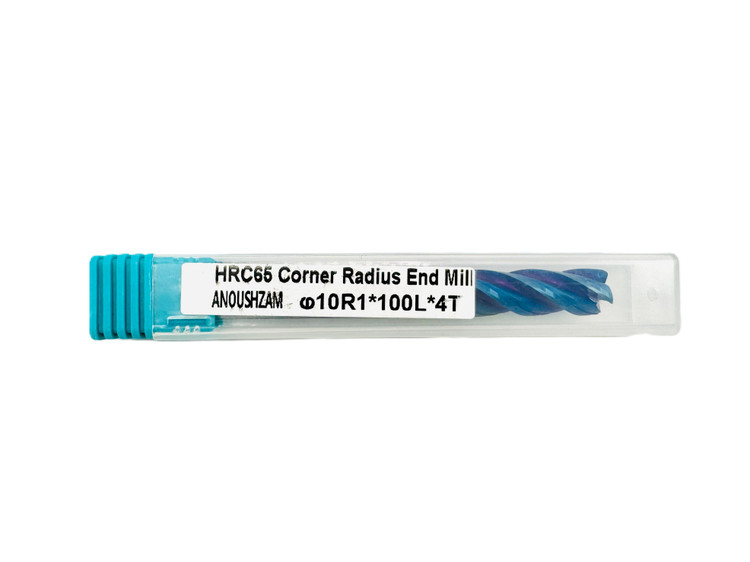 فرز انگشتی گوشه گرد / توروس (Corner Radius / Torus End Mill) 10R1 X 100L X 4T HRC65