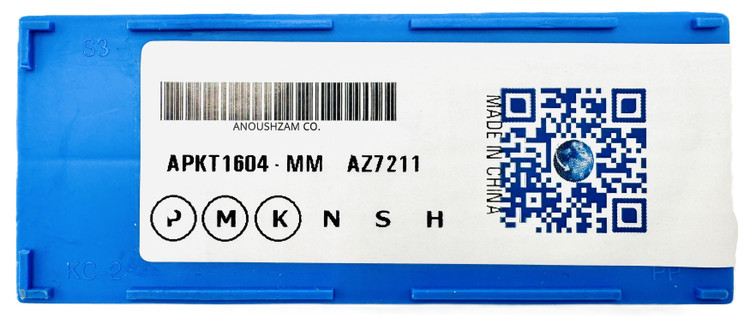اینسرت تراشکاری برند AZ مدل APKT1604-MM AZ7211