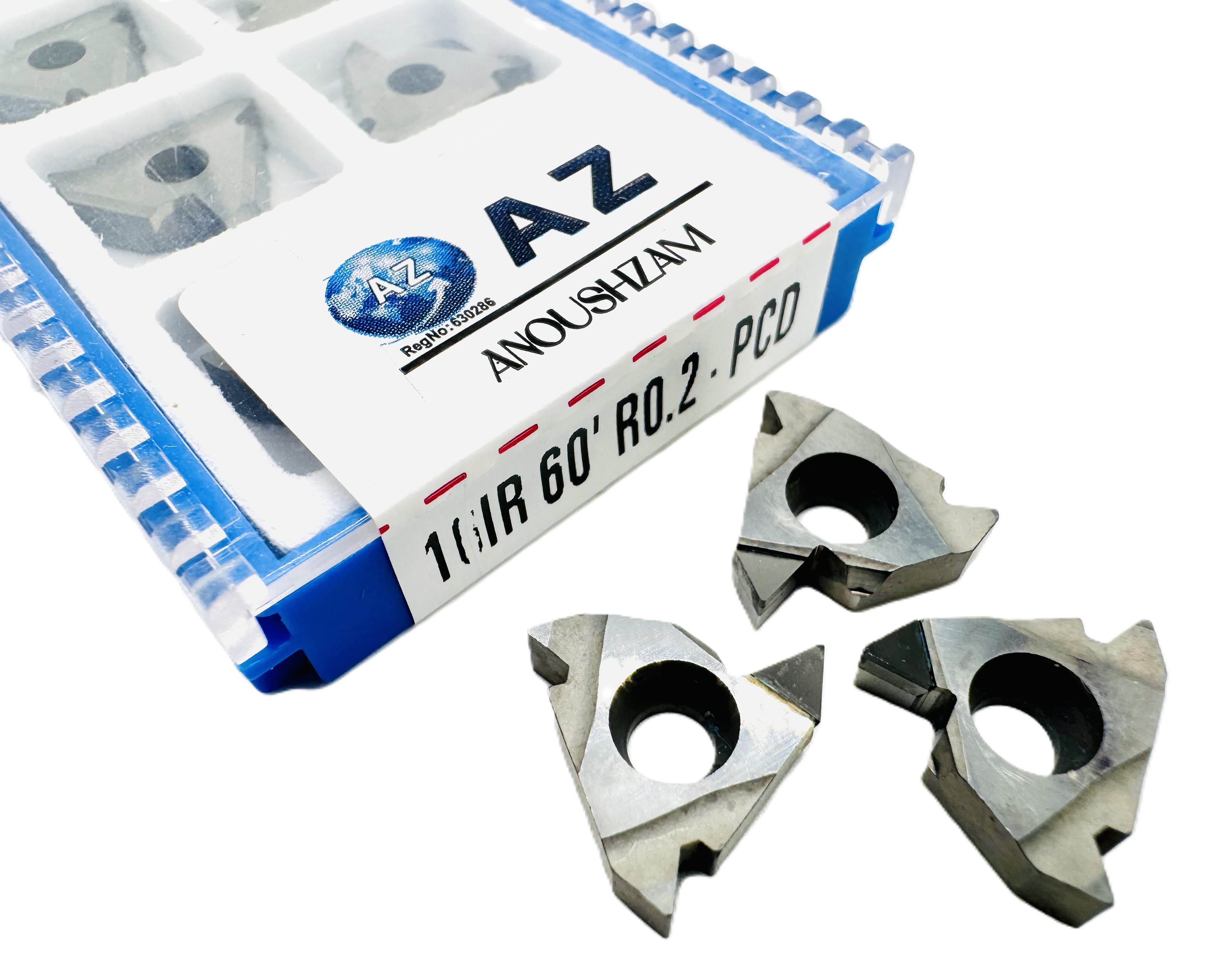 اینسرت تراشکاری  برند AZ مدل 16IR AG60 - PCD